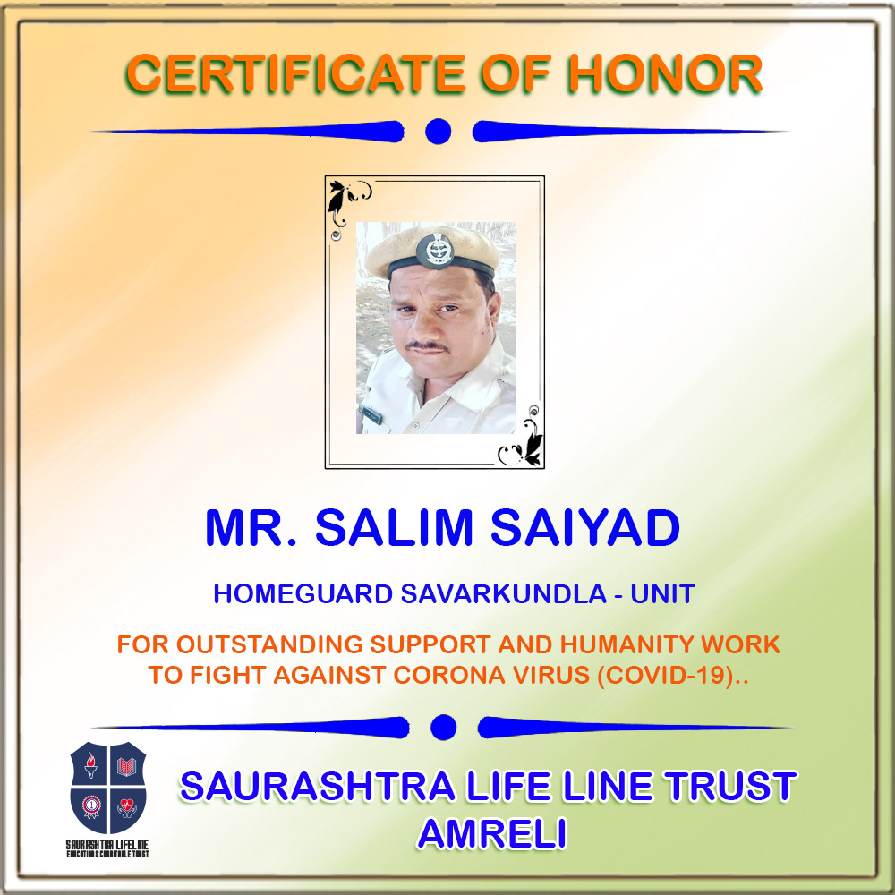 Certificate of Honor